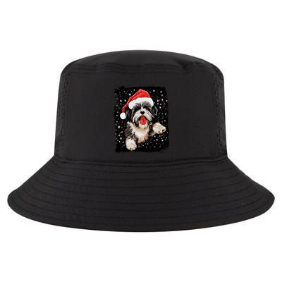 Christmas Dog Shih Tzu Gift Cool Comfort Performance Bucket Hat