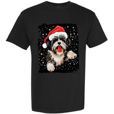 Christmas Dog Shih Tzu Gift Garment-Dyed Heavyweight T-Shirt