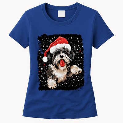 Christmas Dog Shih Tzu Gift Womens T-Shirt