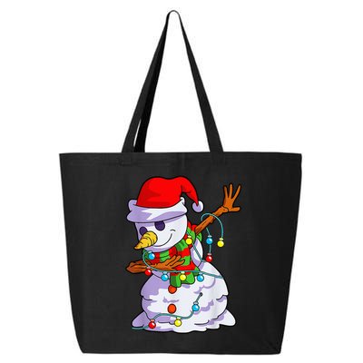 Cute Dabbing Snowman Christmas Lights Matching Family Pajama 25L Jumbo Tote