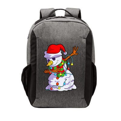 Cute Dabbing Snowman Christmas Lights Matching Family Pajama Vector Backpack