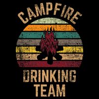 Campfire Drinking Team Beer Alcohol Funny Camping Cooling Performance Crew T-Shirt