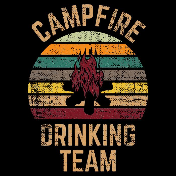 Campfire Drinking Team Beer Alcohol Funny Camping Cooling Performance Crew T-Shirt
