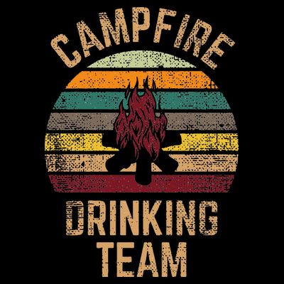 Campfire Drinking Team Beer Alcohol Funny Camping T-Shirt