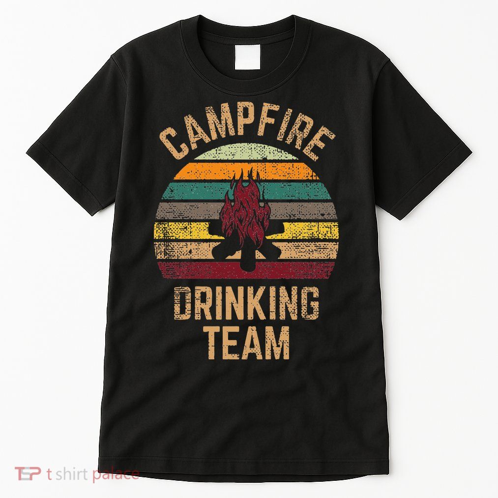 Campfire Drinking Team Beer Alcohol Funny Camping Tall T-Shirt