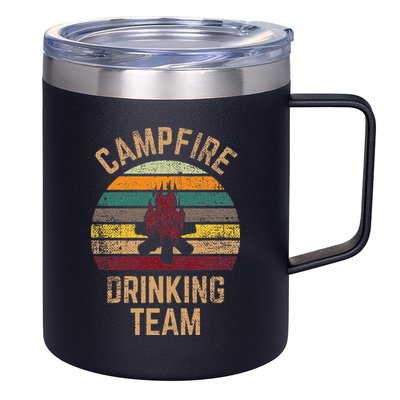Campfire Drinking Team Beer Alcohol Funny Camping 12oz Stainless Steel Coffee Mug