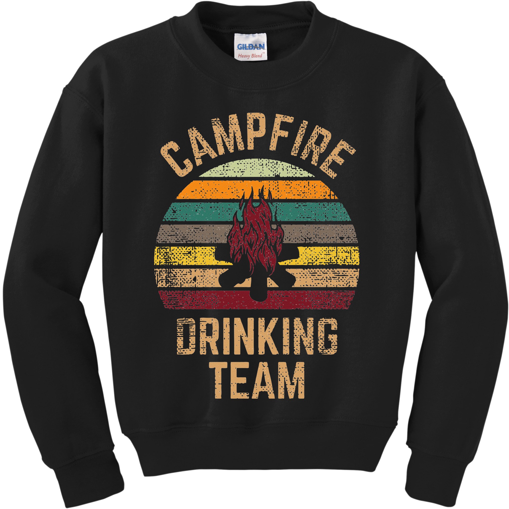 Campfire Drinking Team Beer Alcohol Funny Camping Kids Sweatshirt
