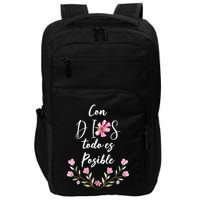 Con Dios Todo Es Posible Shirts Christian Spanish Impact Tech Backpack