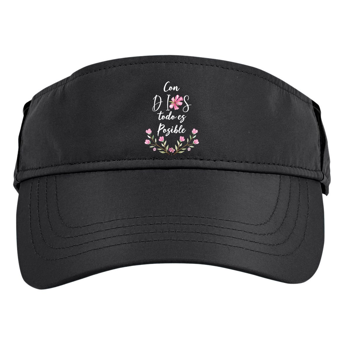 Con Dios Todo Es Posible Shirts Christian Spanish Adult Drive Performance Visor