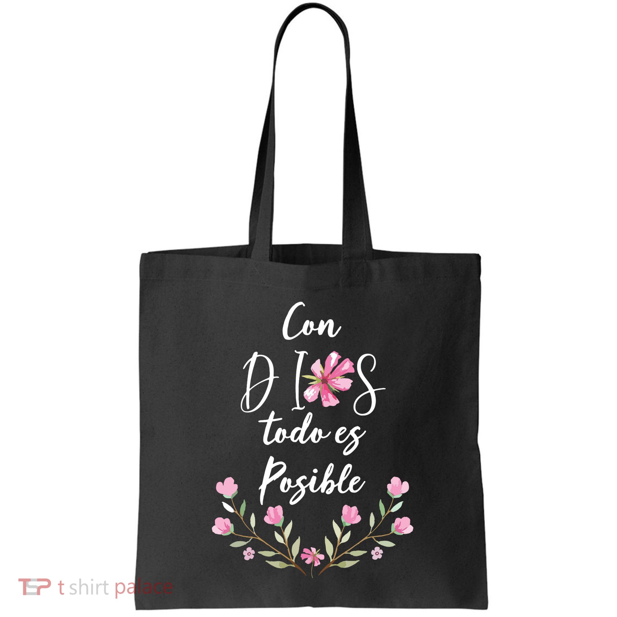 Con Dios Todo Es Posible Shirts Christian Spanish Bag