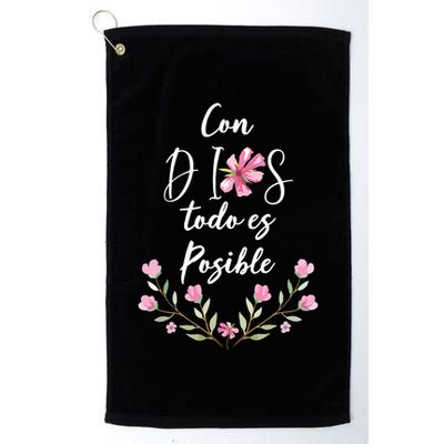 Con Dios Todo Es Posible Shirts Christian Spanish Golf Towel