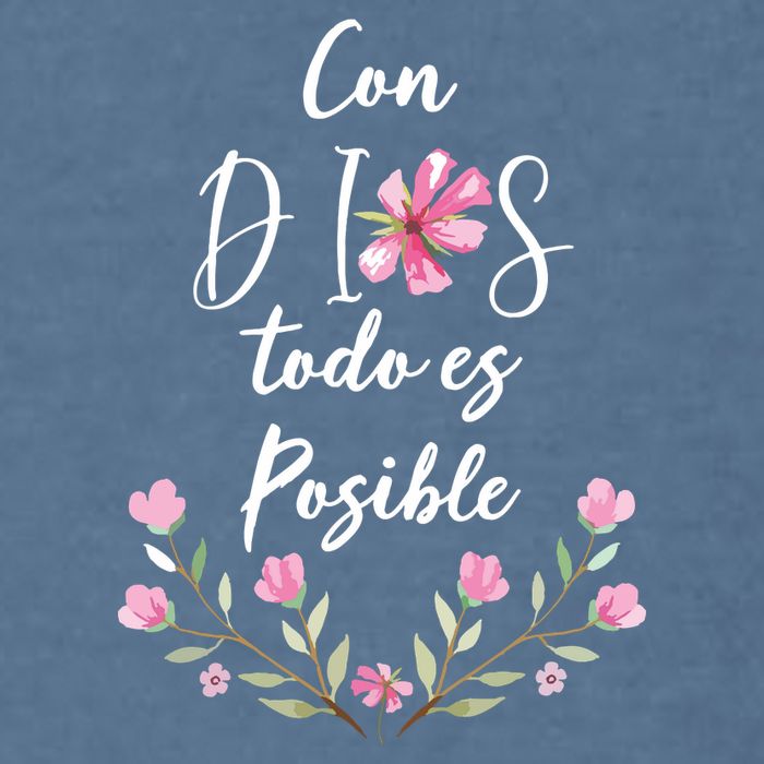 Con Dios Todo Es Posible Shirts Christian Spanish Garment-Dyed Sweatshirt