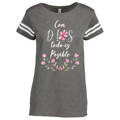 Con Dios Todo Es Posible Shirts Christian Spanish Enza Ladies Jersey Football T-Shirt