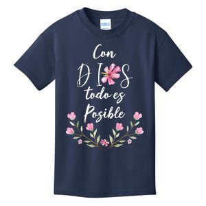 Con Dios Todo Es Posible Shirts Christian Spanish Kids T-Shirt