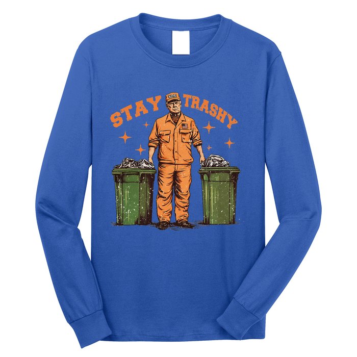 Cool Donald Trump As Garbage Collector Stay TrashyTrump 47rt Long Sleeve Shirt