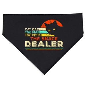 Cat Dad The Man The Myth The Snack Dealer USA-Made Doggie Bandana