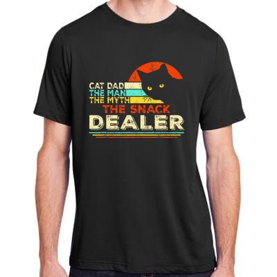 Cat Dad The Man The Myth The Snack Dealer Adult ChromaSoft Performance T-Shirt