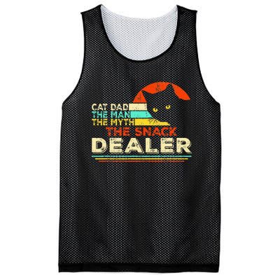 Cat Dad The Man The Myth The Snack Dealer Mesh Reversible Basketball Jersey Tank