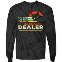 Cat Dad The Man The Myth The Snack Dealer Tie-Dye Long Sleeve Shirt