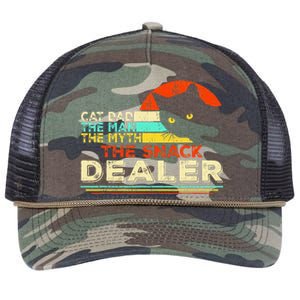 Cat Dad The Man The Myth The Snack Dealer Retro Rope Trucker Hat Cap