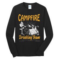 Campfire Drinking Team Camping Lover Scout Camper Tall Long Sleeve T-Shirt