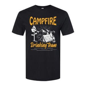 Campfire Drinking Team Camping Lover Scout Camper Softstyle CVC T-Shirt