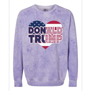 Cool Donald Trump Heart Election 2024 Colorblast Crewneck Sweatshirt