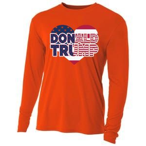 Cool Donald Trump Heart Election 2024 Cooling Performance Long Sleeve Crew