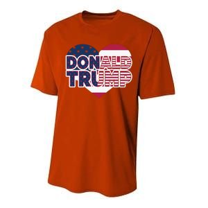 Cool Donald Trump Heart Election 2024 Performance Sprint T-Shirt