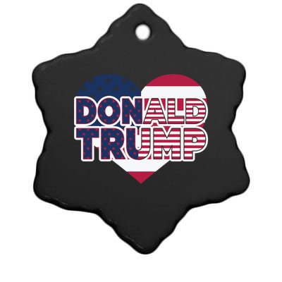 Cool Donald Trump Heart Election 2024 Ceramic Star Ornament