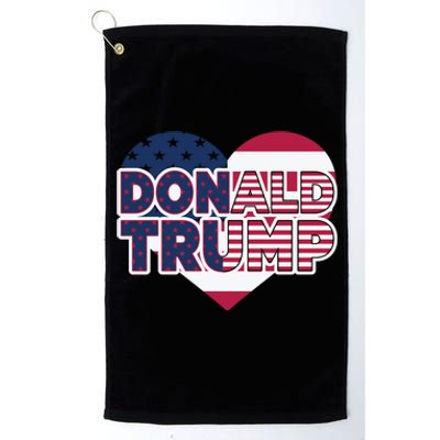 Cool Donald Trump Heart Election 2024 Platinum Collection Golf Towel