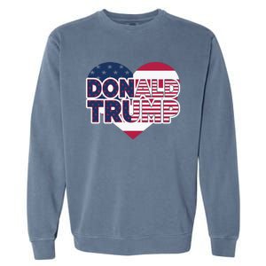 Cool Donald Trump Heart Election 2024 Garment-Dyed Sweatshirt