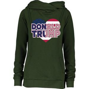 Cool Donald Trump Heart Election 2024 Womens Funnel Neck Pullover Hood