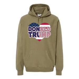 Cool Donald Trump Heart Election 2024 Premium Hoodie