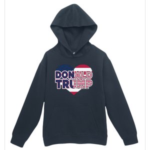 Cool Donald Trump Heart Election 2024 Urban Pullover Hoodie