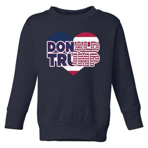 Cool Donald Trump Heart Election 2024 Toddler Sweatshirt