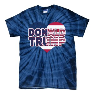 Cool Donald Trump Heart Election 2024 Tie-Dye T-Shirt