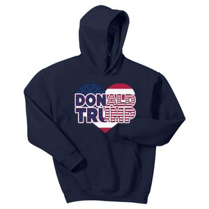 Cool Donald Trump Heart Election 2024 Kids Hoodie