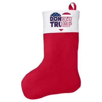 Cool Donald Trump Heart Election 2024 Felt Holiday Christmas Stocking