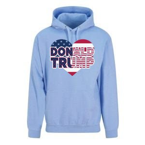 Cool Donald Trump Heart Election 2024 Unisex Surf Hoodie