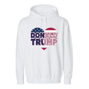 Cool Donald Trump Heart Election 2024 Garment-Dyed Fleece Hoodie