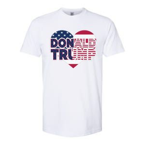 Cool Donald Trump Heart Election 2024 Softstyle CVC T-Shirt