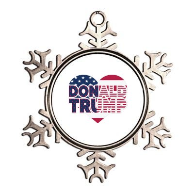 Cool Donald Trump Heart Election 2024 Metallic Star Ornament