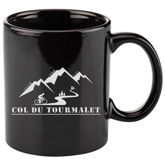Col Du Tourmalet, France, Cycling, Pyrenees 11oz C Handle Ceramic Mug
