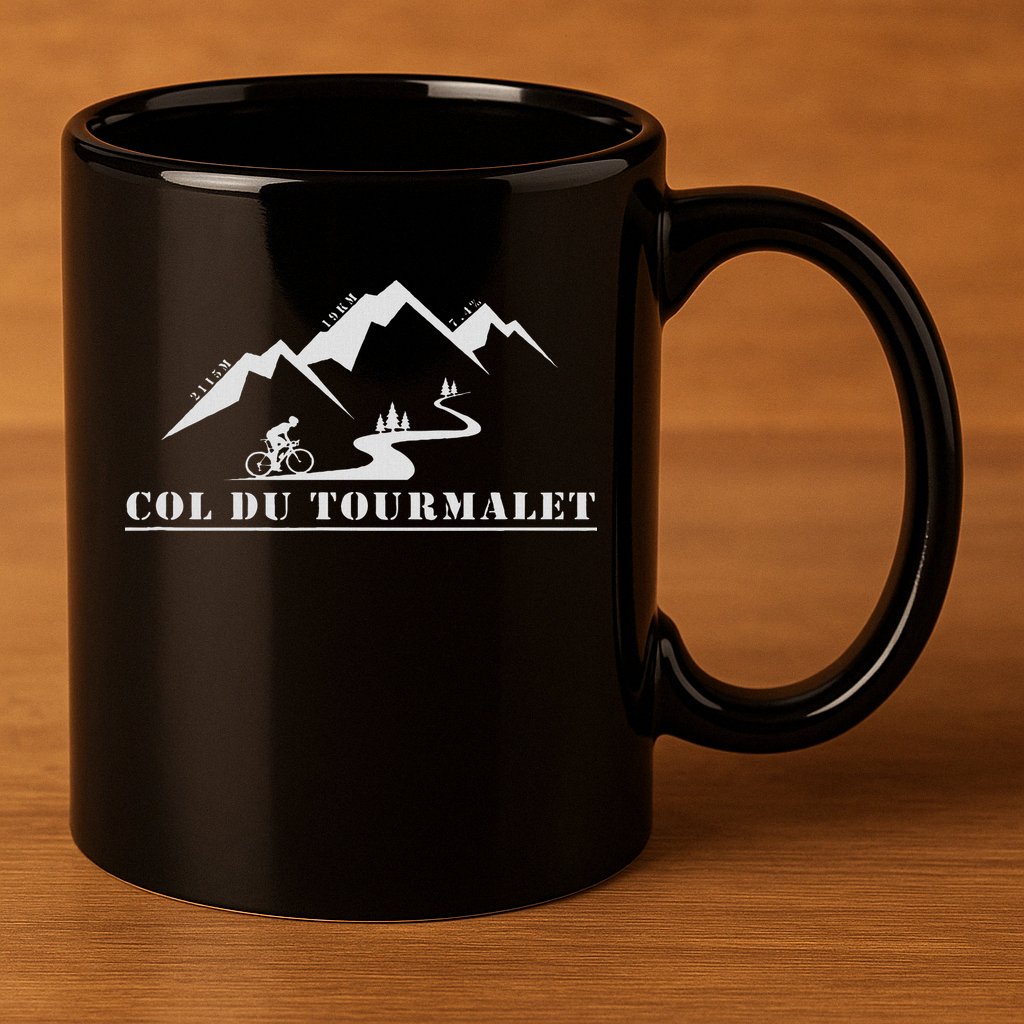 Col Du Tourmalet, France, Cycling, Pyrenees 11oz C Handle Ceramic Mug