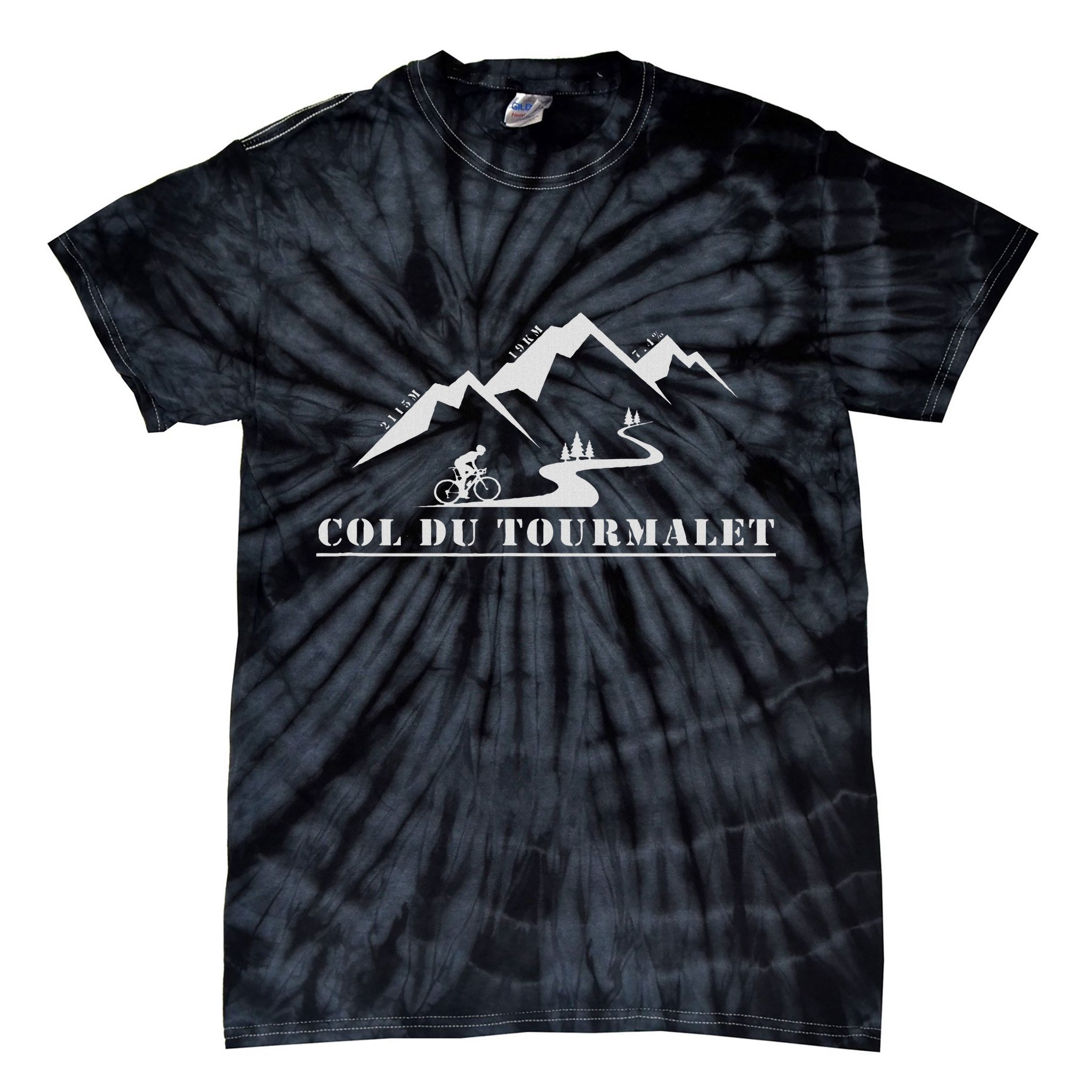 Col Du Tourmalet, France, Cycling, Pyrenees Tie-Dye T-Shirt