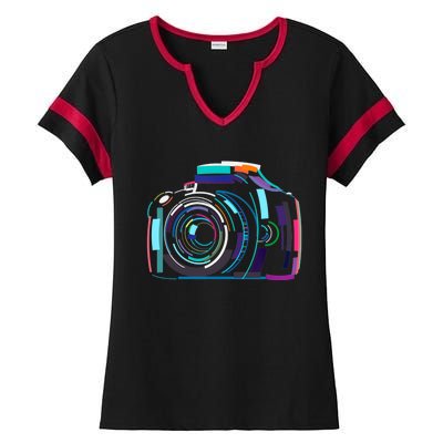 Cameras Don't Take Photos Photographers Do Photography Lover Ladies Halftime Notch Neck Tee