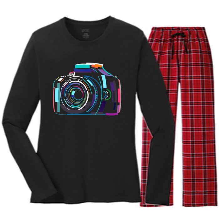 Cameras Don't Take Photos Photographers Do Photography Lover Women's Long Sleeve Flannel Pajama Set 