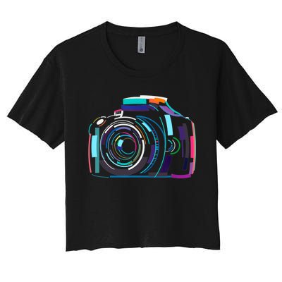 Cameras Don't Take Photos Photographers Do Photography Lover Women's Crop Top Tee