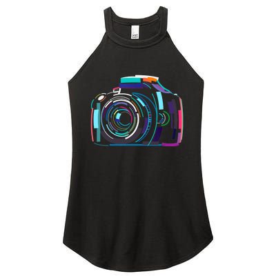 Cameras Don't Take Photos Photographers Do Photography Lover Women's Perfect Tri Rocker Tank